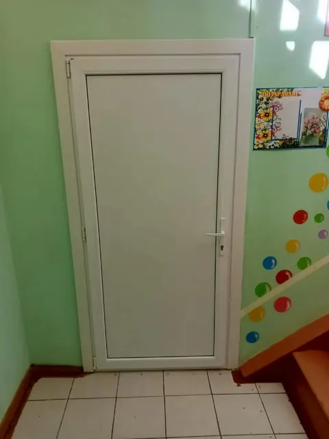 Пластиковая дверь в интерьере